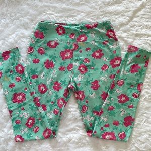 LuLaRoe Leggings OS one size Unicorn mint pink